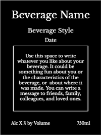 Back label - Woodblock Black