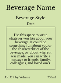 Back label - Woodblock Green