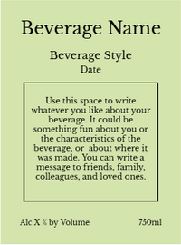 Back label - Woodblock Green