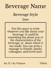 Back label - Woodblock Red