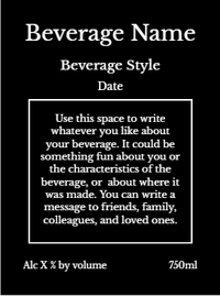 Back label - Woodcut Green